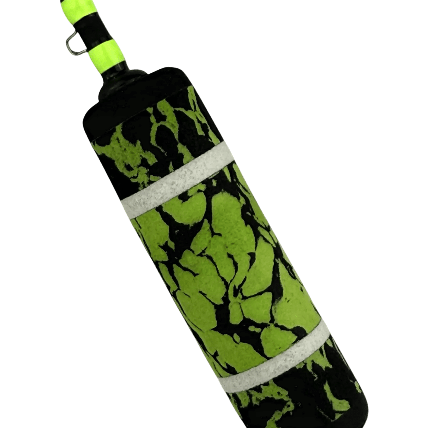 Featuring Black Rod with Neon Green Thread Wraps