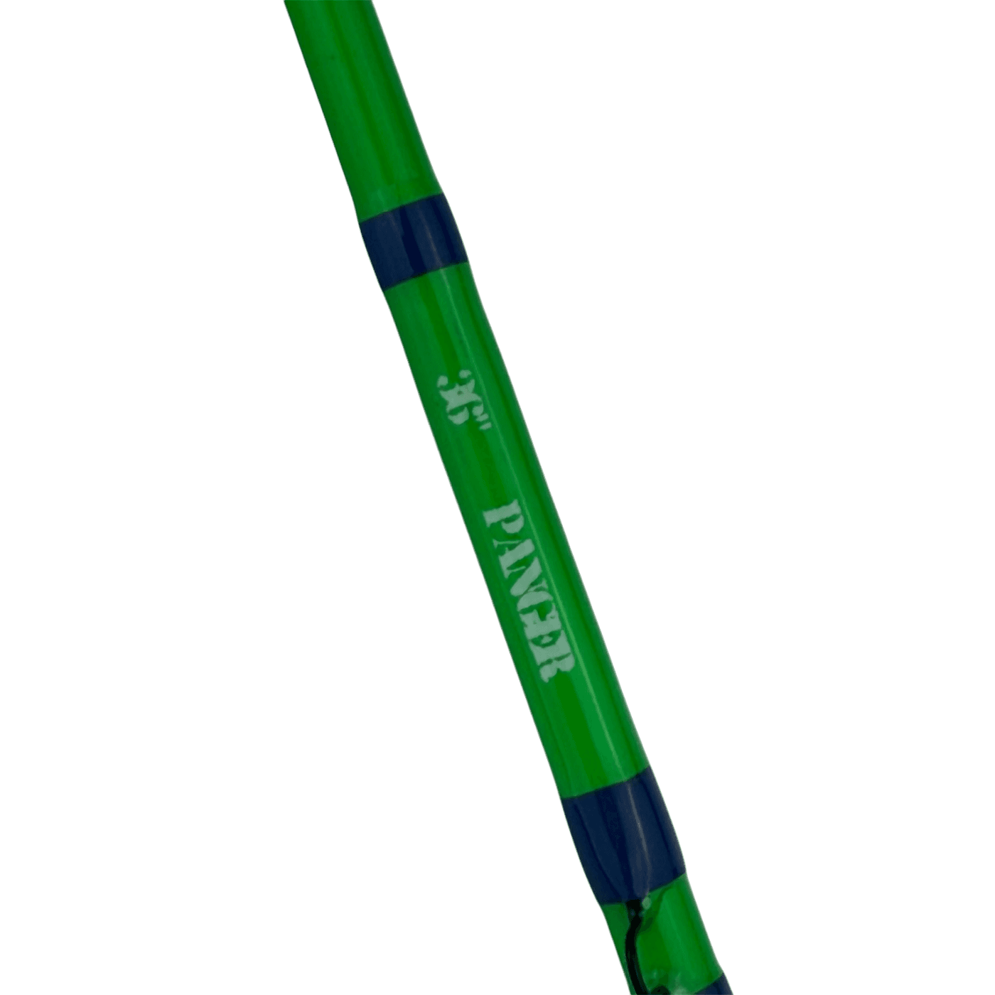 A Neon Green Rod with Blue Thread Wraps