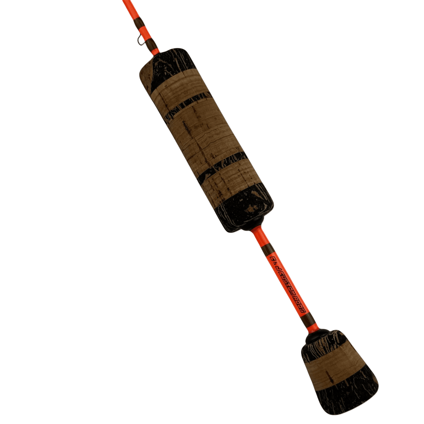 Neon Orange Rod with Brown Thread Wraps